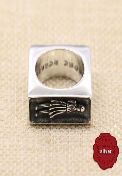 

s925 sterling silver fashion ring punk retro cross flower skull head ring personality male and female couple gift 9598824