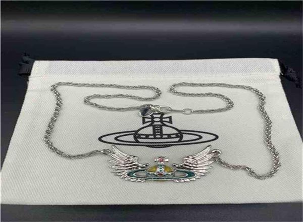 

empress dowager vivian silver wings saturn wings pearl necklace brooch b81006241498