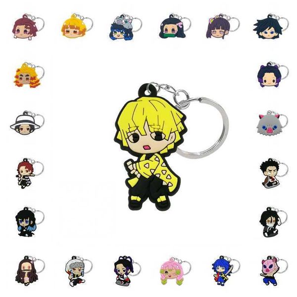 

fashion keychainskeychains lanyards 1pcs pvc fashion keychain anime figure keyring mini cartoon cosplay character key holder fans souvenir g, Silver