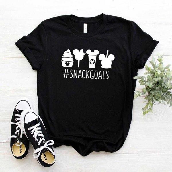 

snack goals women casual funny t shirt for lady girl tee hipster drop ship, White