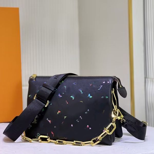 

fashion women shoulder bags multi pocket purse designer embossed sheepskin corssbody bag cousin small handbags