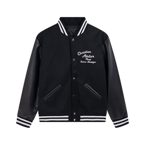 

2022ss spring new fashion round neck loose version printed t-shirt men's women's casual short sleeves color black and white size s, Black;brown