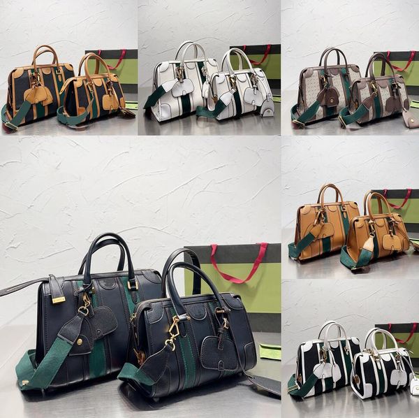 

luxurys cattlehide handbags women shoulder bags classic printing designers bag canvas stripe shoulder straps cross body fashion handbag