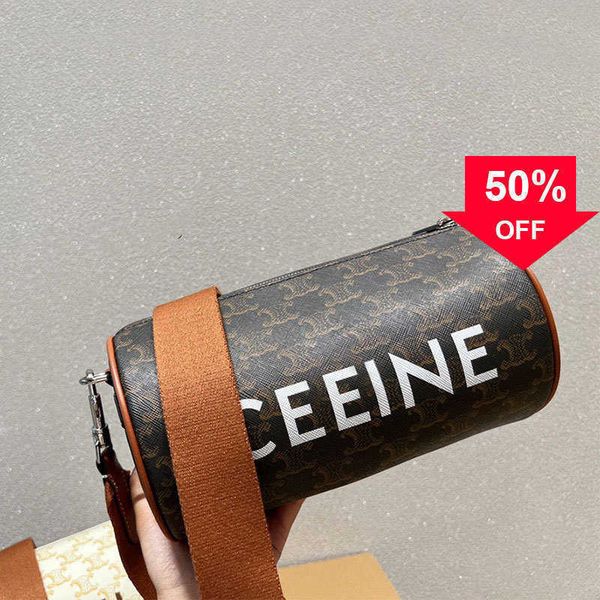 

designer bags 2022 new fashion triumphal arch old flower cylinder leather broadband messenger women's versatile ins shoulder