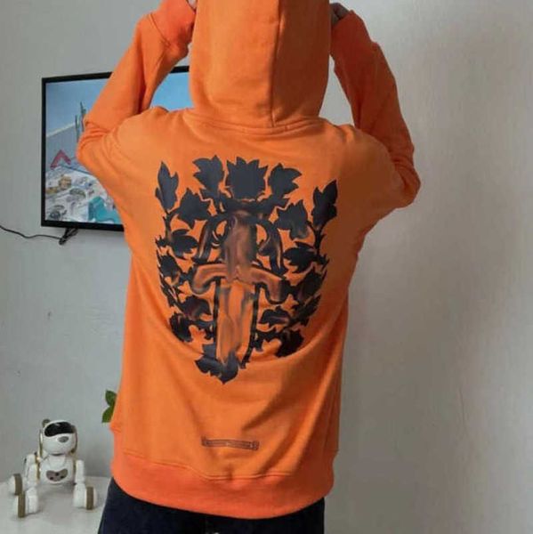 

mens fashion luxury sweatshirts ch designer hoodies zipper sanskrit graffiti hooded sweater cross pullover hoodie casual women coat sweatsh, Black