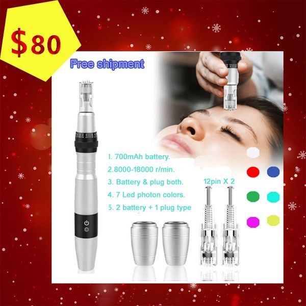 

home beauty electric derma pen lithium battery face hong kong treatment wireless micro needle skin electric drpen for hair loss facial cartr