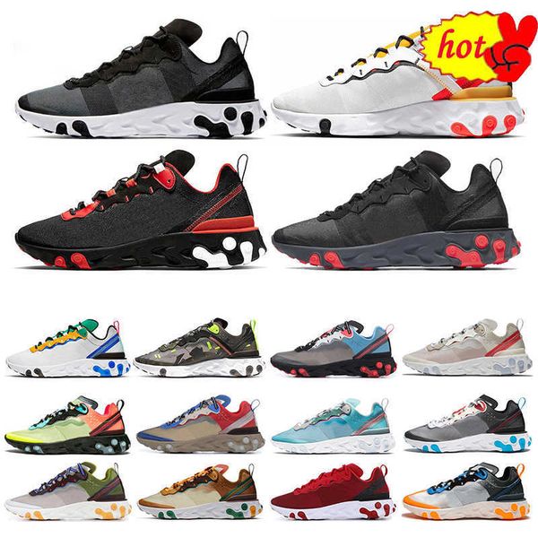 

react element 87 55 men women running shoes tour yellow triple black white royal red sail camo sports sneakers shoes size 3645