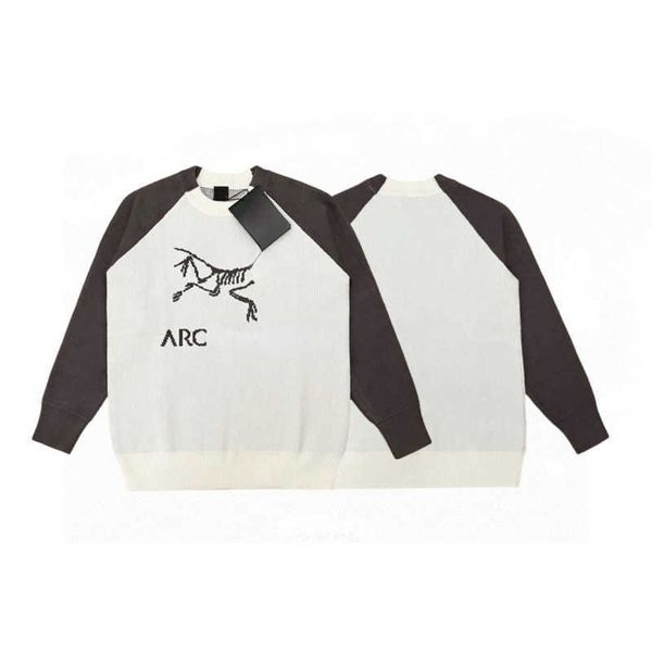 

arc mens sweater designer hoodie autumn winter alphabet print pullover coat loose casual womens top, Black