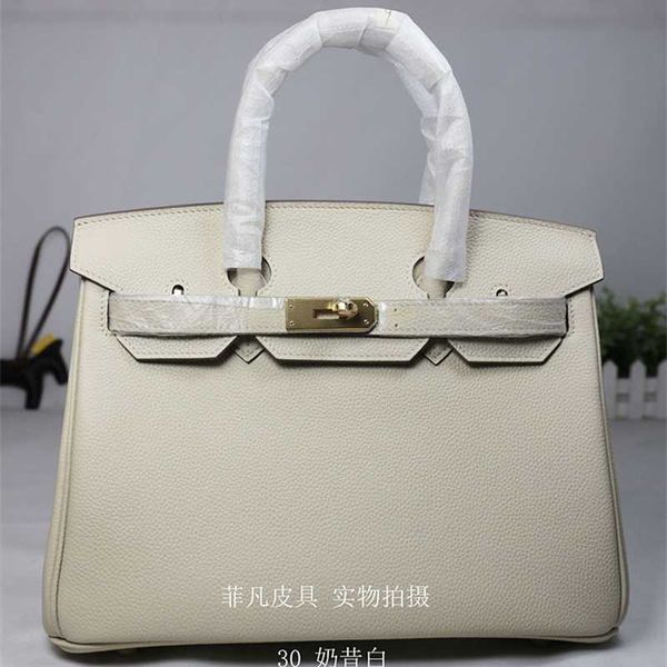 

bag birkins handbags designer classic bk25 30 35cm layer cow lychee pattern togo portable women's original logo leather zc