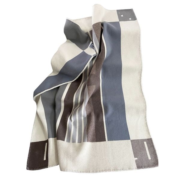 

luxury designer blankets letter cashmere soft wool scarf shawl portable warm sofa bed fleece knitted throw h blanket 130x180cm spring autumn