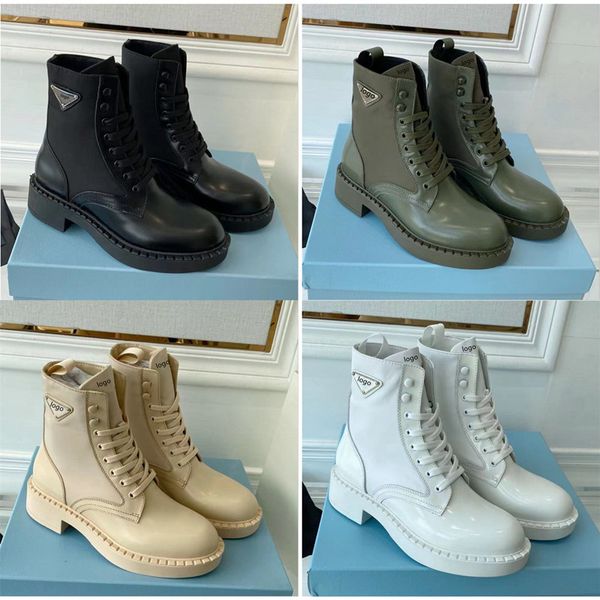 

women's classic men's boots outdoor boots luxury designer fashion cowhide leather high end premium lace lace lace thick sole, Black