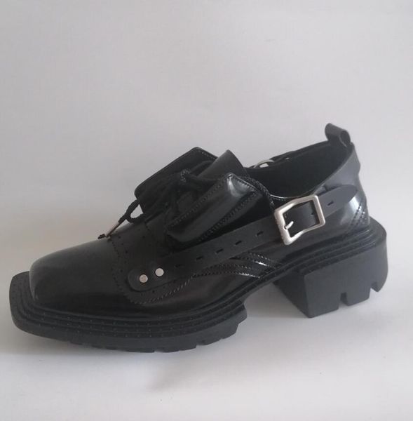 

buckle designer man dress shoe cute men chunky heel black men's tire flats