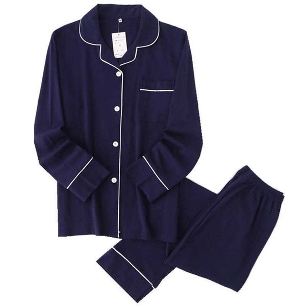 

men's sleepwear casual couple solid cotton pajamas sets men autumn pijamas long-sleeve sleepwear men pijamas japanese pyjamas for male, Black;brown
