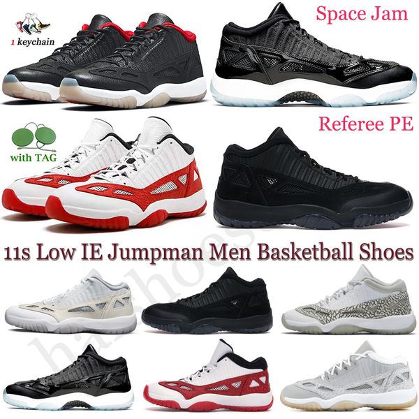 

jumpman 11 basketball shoes low 11s ie referee pe silver zest snakeskin white gym red space jam designer sneakers mens womens 2023