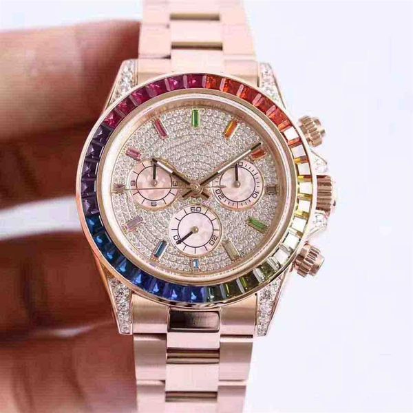 

men's automatic mechanical watch 316 steel hand set diamond sapphire scratch-proof glass high-end fashion ch268o, Slivery;brown