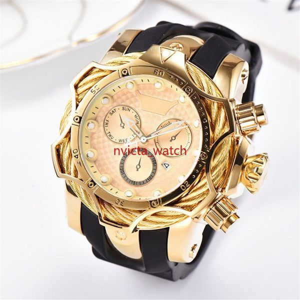 

invincible fashion mens quartz wirstwatch 52mm luminous waterproof undefeated luxury watch invicto reloj de hombre drop231s, Slivery;brown