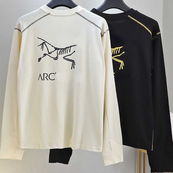 

arc designer hoodie long sleeve t shirt letter print couples round neck pullover sweater, Black