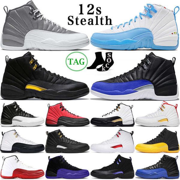 

men basketball shoes 12s stealth playoffs 2022 royalty black taxi utility indigo reverse flu game 12 mens trainers outdoor sports