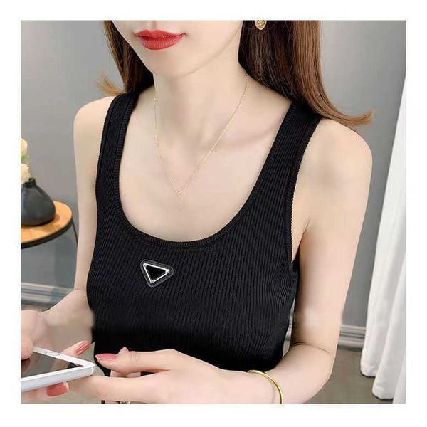 

t shirts soft silk knits womens sleeveless tank woman tees shirts vest women slim vests shirt design summer lady short breathable j4b7, White