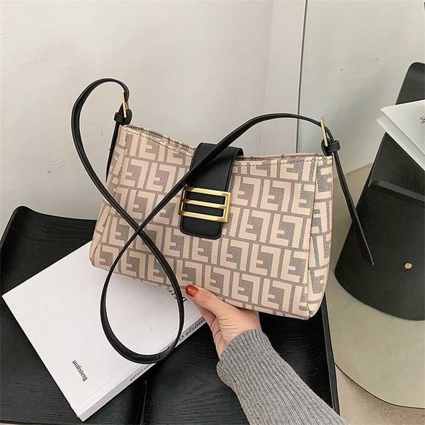 

women's shoulder bag new leather letter crescent versatile armpit handbags premium