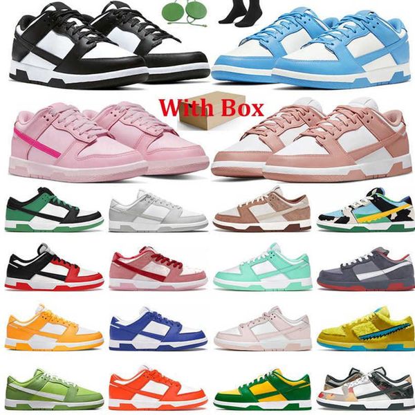 

dunks lows sandals shoes slide flat slipper with correct flower box dust bag tiger snake print summer wide 2022 designer men women size 35-4