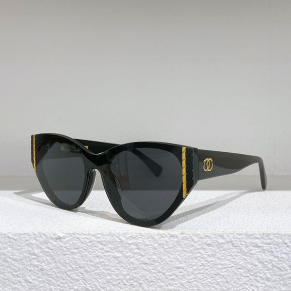 

designer men women gold black cat eye sunglasses 6054 stylish sunglasses uv400 glasses quality luxury unique design frame uv protection pers, White;black