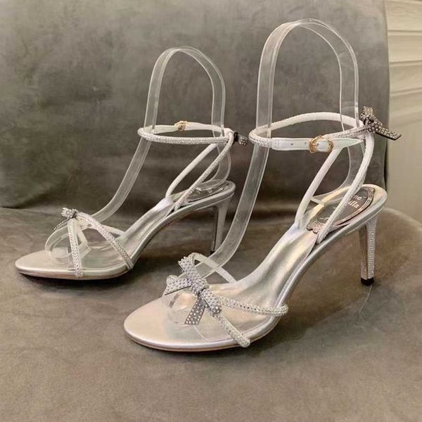 

sandals rene caovilla designers heels new womens sandals red bottoms heels crysta buckle party wedding dress shoes back strap 100%, Black