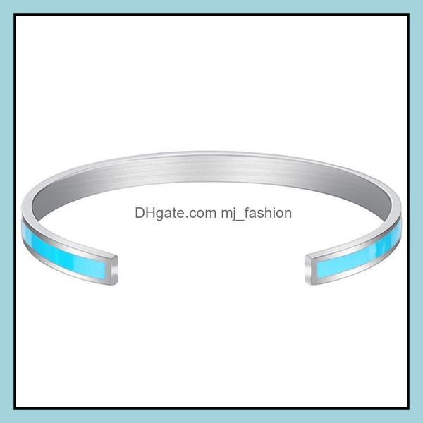 

bangle bangle 2022 stainless steel jewelry colorf glue drop mticolor bracelet fashion personalized latest drop delivery bracelets dhyvo, Black