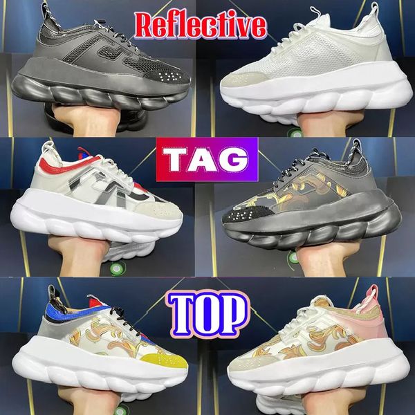 

designer italy fashion casual shoes reflective triple black white height reaction pink suede mens women sneakers bluette gold clash spotted