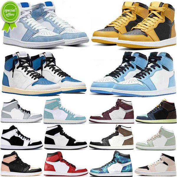 

2022 jumpman 1 men basketball shoes 1s high og chicago royal toe black metallic gold blue green black unc patent mens women sneakers