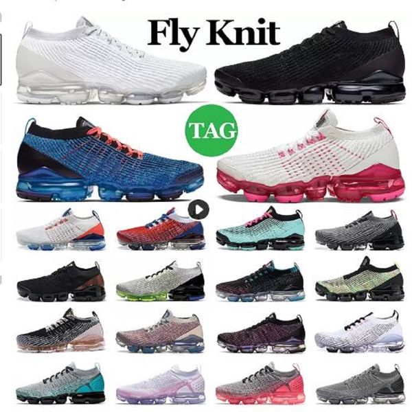 

eur40-45 running shoes mens trainers sports sneakers triple white black snakeskin oreo grey crimson south beach fly 3.0 men knit 2.0 women