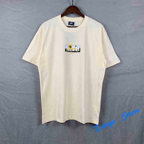 

men's women's sunflowers cotton shirts kiths box large t-shirts with short sv hip-hop spring and summer interior, White;black