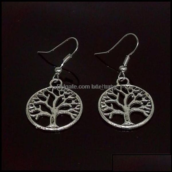 

dangle chandelier dangle chandelier earrings jewelry tree of life hollow trees eardrop sier plated retro fashion lady big earring otrrm, Silver