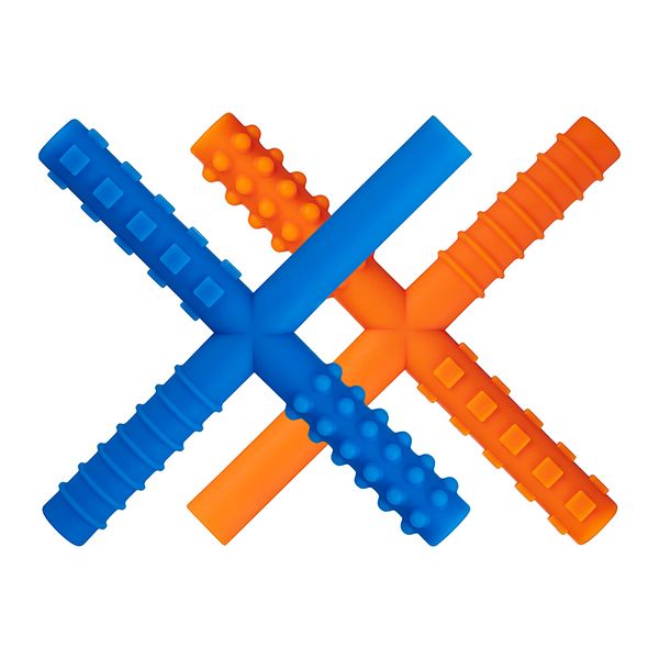 

baby teether toys x shape chewy stick multi textured chewable fidget chew stixx for baby kids adults special need tools