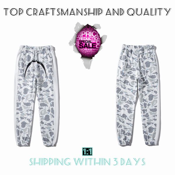 

mens pants craftsmanship mens pants designers pant men and women shark trousers apes sweatpants sports joggers cargo tech luminous camouflag, Black