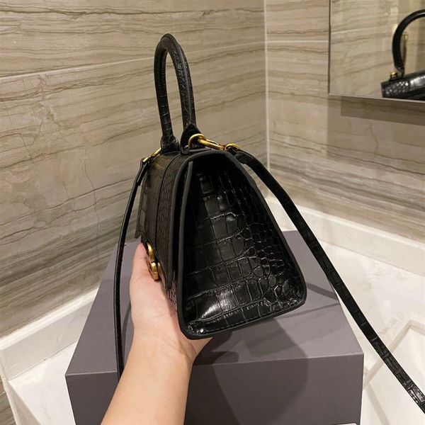 

bags luxury designer hourglass ladies bag crocodile pattern handbag leather hour glass women totes purses classic crossbody tote247n