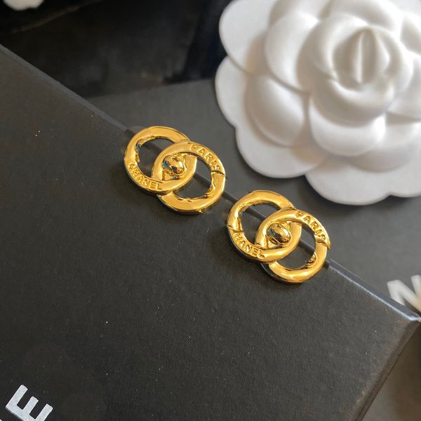 

designer jewelry stud earrings charm exquisite design earring young people popular style exquisite gift for men and women size 1.3x1.8cm rea, Golden;silver
