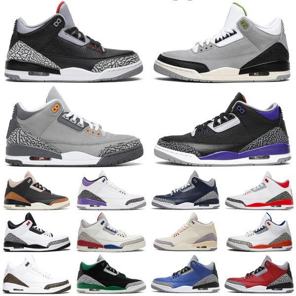 

3 jumpman basketball shoe shoes 3s black cat cement cool grey neapolitan cardinal red pine green desert elephant muslin racer blue rust pink