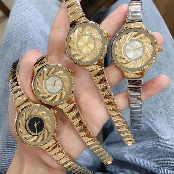 

popular fashion women girl crystal style metal steel band quartz wrist watch di13223p, Slivery;brown