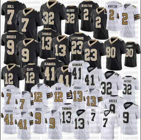 

tyrann mathieu jersey custom new''orleans''saints''mens drew brees alvin kamara jameis winston jarvis landry m, Black
