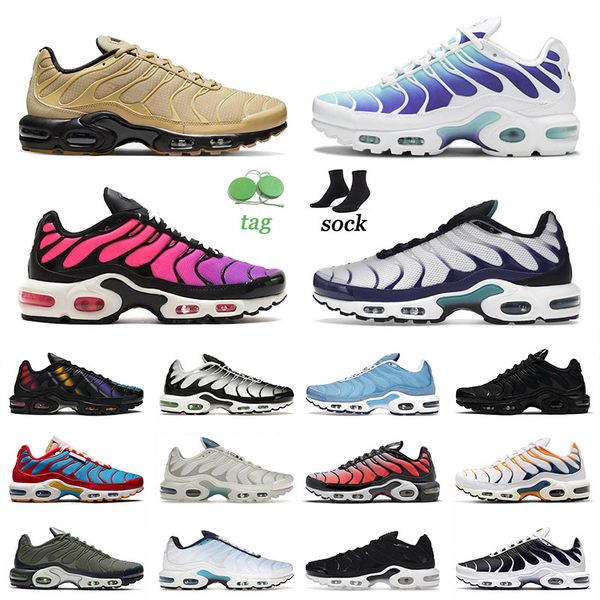 

2022 arrival tn plus running shoes gum university blue gum oreo black white mint green unity tuned tns men women tennis trainers ssneakers e, White;red