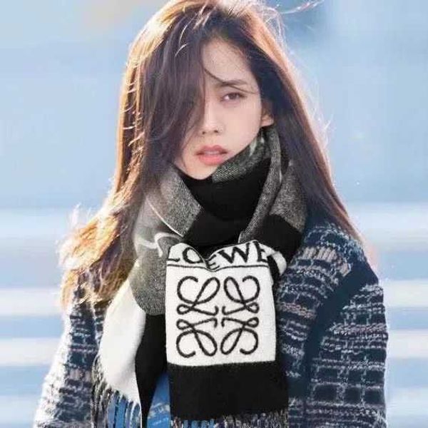 

designer scarf women's winter cyber red college style couple gifts versatile men's knitted cashmere neckwear, Blue;gray