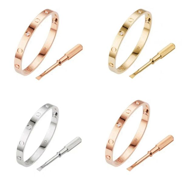 

love screwdriver bracelet designer bangle 18k man woman bracelets classic 5.0 c with diamonds men promise women wedding love gifts, Black