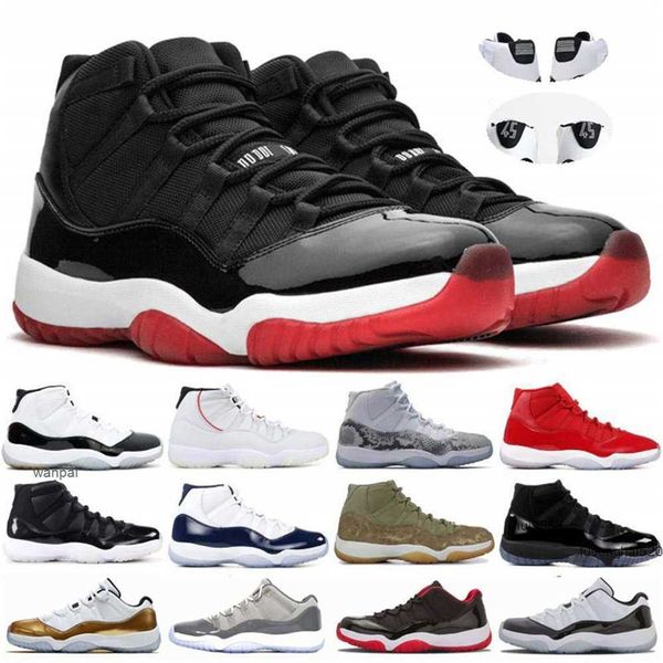 

2023 cool grey 11 11s basketball shoes bred concord 45 low legend blue bright citrus 25th anniversary jubilee space jam platinu og designer, Black
