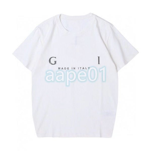 

fashion luxury mens t shirt silver letter print round neck short sleeve loose t-shirt casual black white asian size s-2xl, White;black
