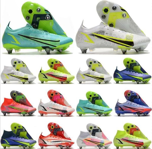 

mercurial superfly 8 elite fg mens soccer boots shoes leather black white anthracite metallic bomber grey korea volt football cleats sneaker