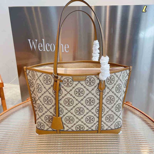 

designer bags torysburchs bag handbags women's shoulder shopping gemini color blocking portable large capacity leather canvas zipper to