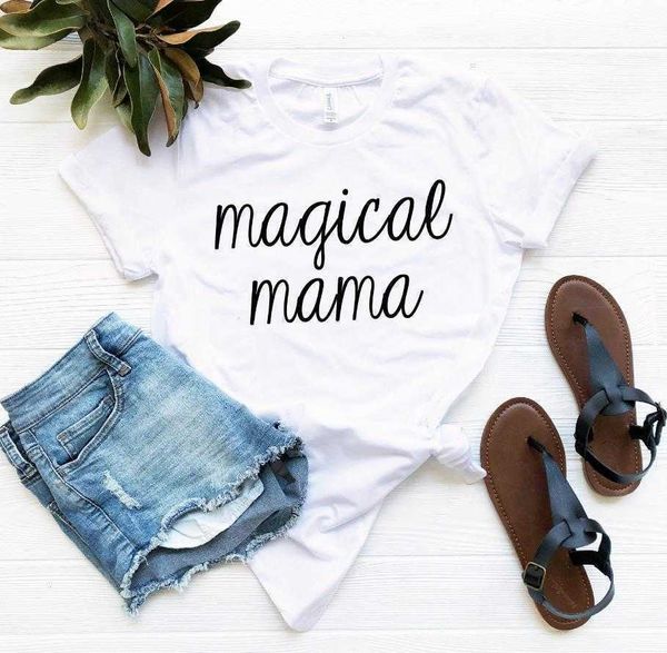 

magical mama t shirts women womens t-shirt hipster funny lady yong girl tee, White