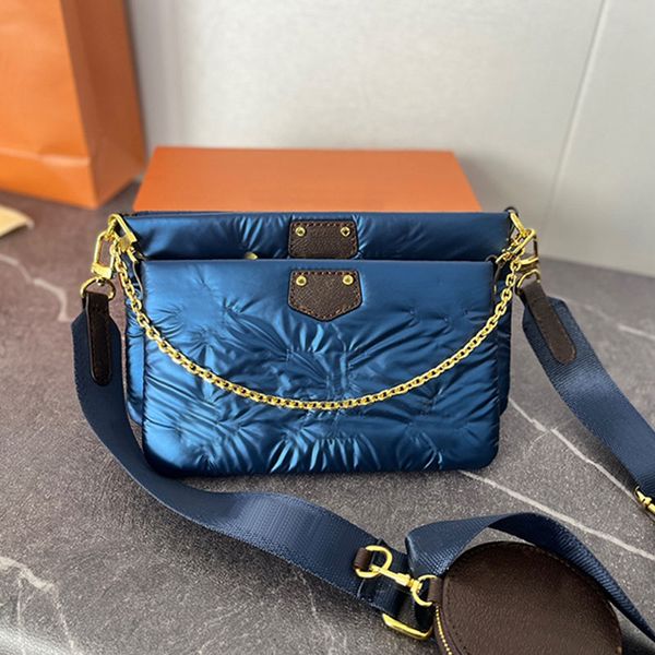 

three piece mahjong bag chain crossbody handbag messenger handbags key bag small capacity circular purse multi pochette woven shoulder belt