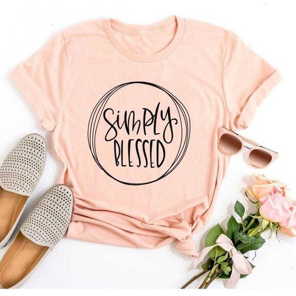 

simply blessed pure t-shirt mom christian tees jesus bible slogan, White